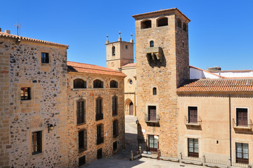 Fototapeta na wymiar Caceres średniowieczne śródmieście - Extremadura, Hiszpania