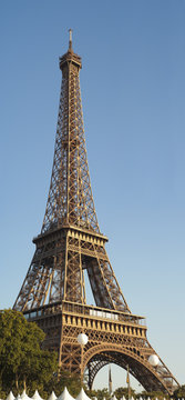 Eiffel Tower on a clear summer day