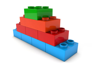 3D plastic part of children's play 3d render