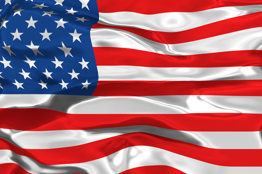 USA flag 3d render illustration