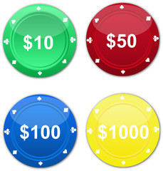 Fototapeta premium casino chip