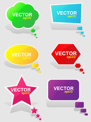 Colorful speech bubbles.