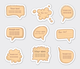 Hand-Drawn Speech Bubbles Sketchy Doodles