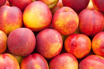 Ripe, bright peach close up.