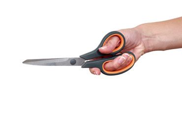 Woman with scissors.