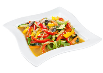 Healthy steamed vegetables