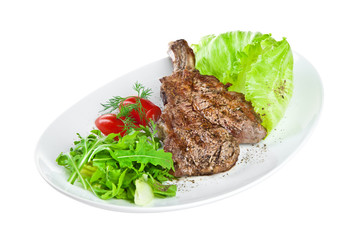 roast veal on the white