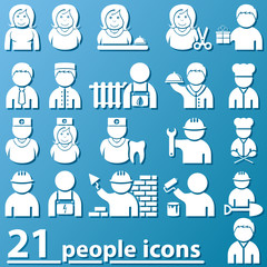 Menschen und Berufe - Icons