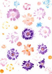 Aquarell Blumen Hintergrund gemalt