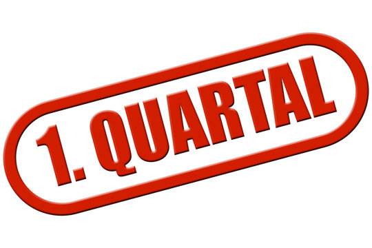 Stempel rot rel 1. QUARTAL