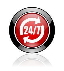 24 for 7 web icon