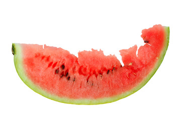 One red slice of ripe watermelon