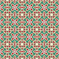 Seamless and elegant Baroque pattern with flowers