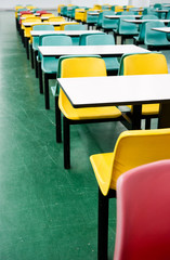 Fototapeta premium empty dinning tables