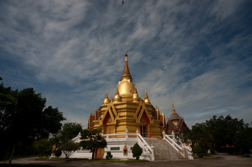 Fototapeta premium Golden pagoda in temple_.