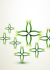Vector abstract grass curves