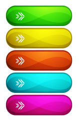 Obraz premium Colored vector buttons