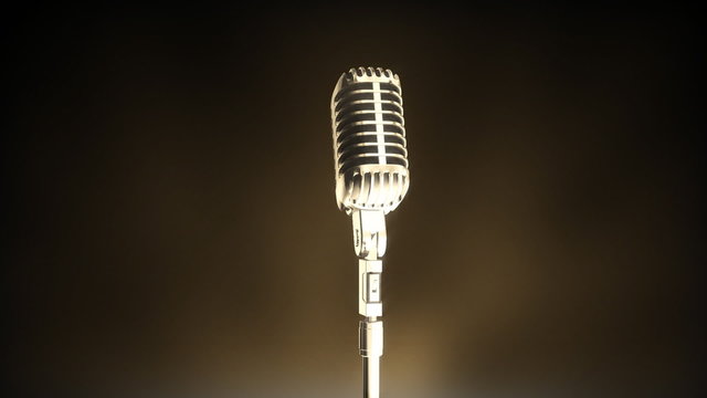 A classic retro microphone from the 50's