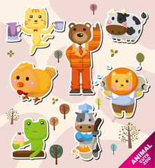 cartoon animal icons