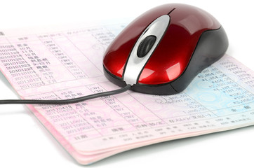 Computer mouse and account passbook