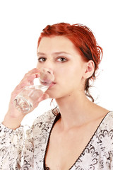 woman drink water