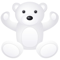 white teddy bear toy