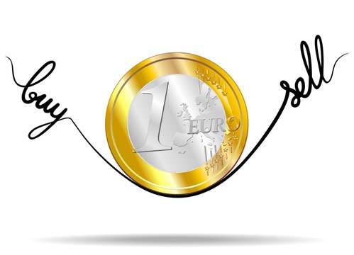 Euro Comprare e Vendere-Euro Currency Buy and Sell-Vector
