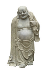 Fototapeta na wymiar Smiling Buddha - Chinese God of Happiness, Wealth and Lucky Isol