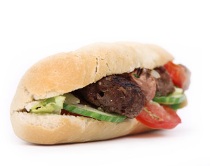 French baguette with skewer
