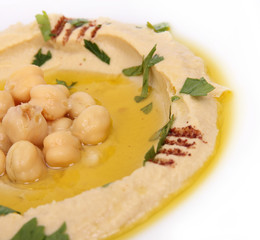 The traditional Middle Eastern hummus