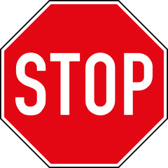 Stoppschild Stop anhalten Schild Zeichen Symbol