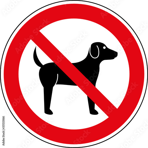 verbotsschilder hunde
