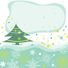 Fototapeta na wymiar Christmas tree vector background