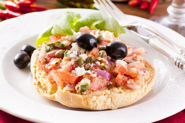 Le Frese mit Bruschetta und Feta