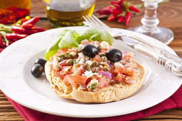 Le Freselle mit Bruschetta