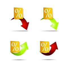 PORCENTAJES ARRIBA Y ABAJO - POSITIVO NEGATIVO