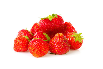 Fototapeta na wymiar Isolated fruit strawberries over white background