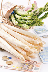 Spargel mit Geld