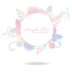 butterfly and flower frame