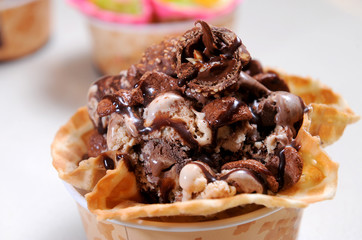 Rich chocolate icecream