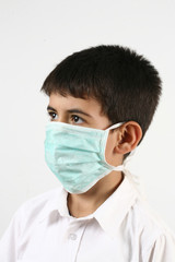 little boys and a mask