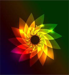 Vector abstract glowing background