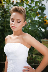 Beautiful bride in white dress