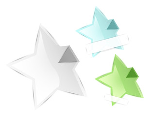 Obraz premium Vector glossy star frame for text