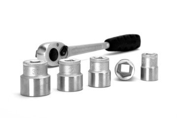 Ratsche mit Steckschlüsseln