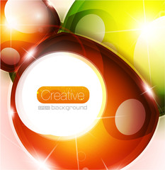 Vector glossy sphere colorful background