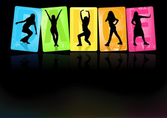 Dancing Girls - Background illustration