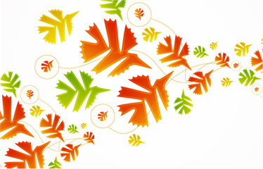 Fototapeta na wymiar Vector abstract autumn leaf background