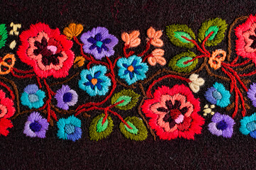 Embroidered flowers