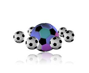 Fototapeta na wymiar soccer balls